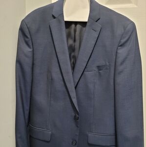 Bar III Blue Classic Suit Jacket with Notched Lapels